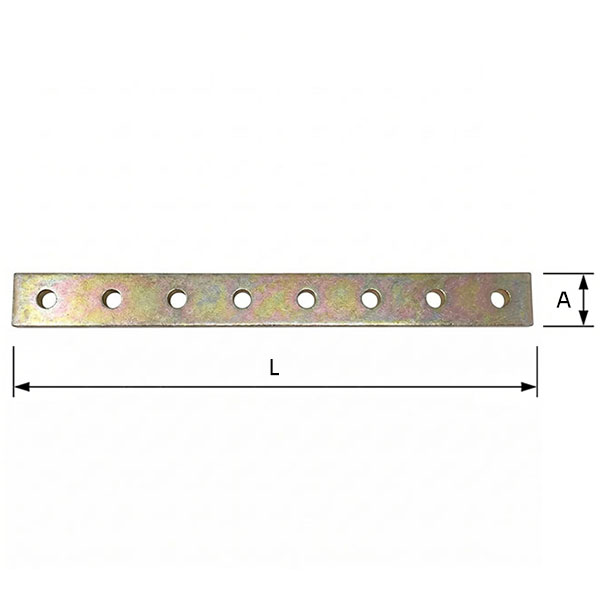 MINUTEX Piastra Forata di Rinforzo Pesante in Acciaio Zincato - MINUTEX - Immagine 2